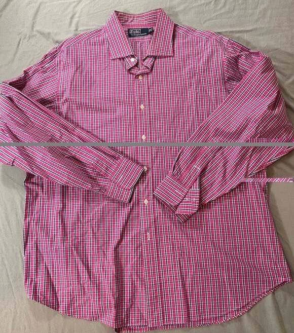 Lauren Ralph Lauren Other - Lauren Ralph Lauren Classic Fit Pink Blue Plaid Dress Shirt 18 34/35